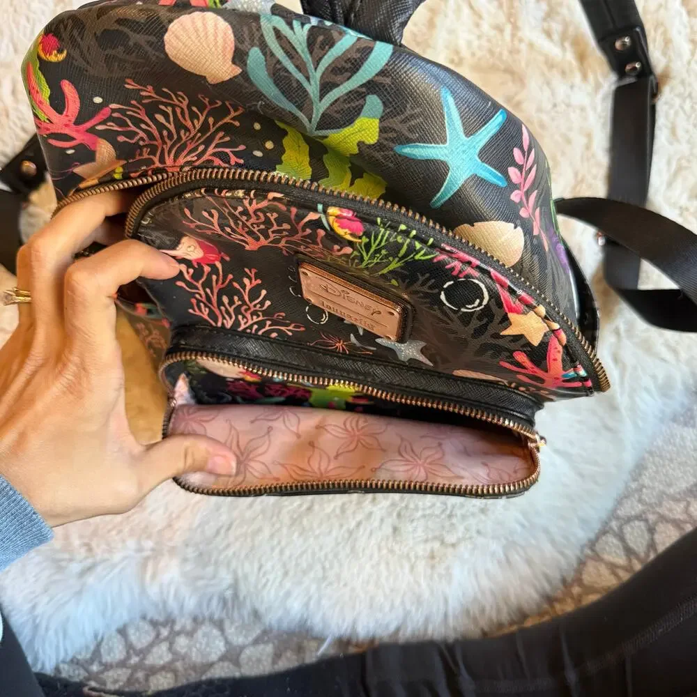 Loungefly‎ Disney Ariel The Little Mermaid Mini Backpack Flounder & Sebastian